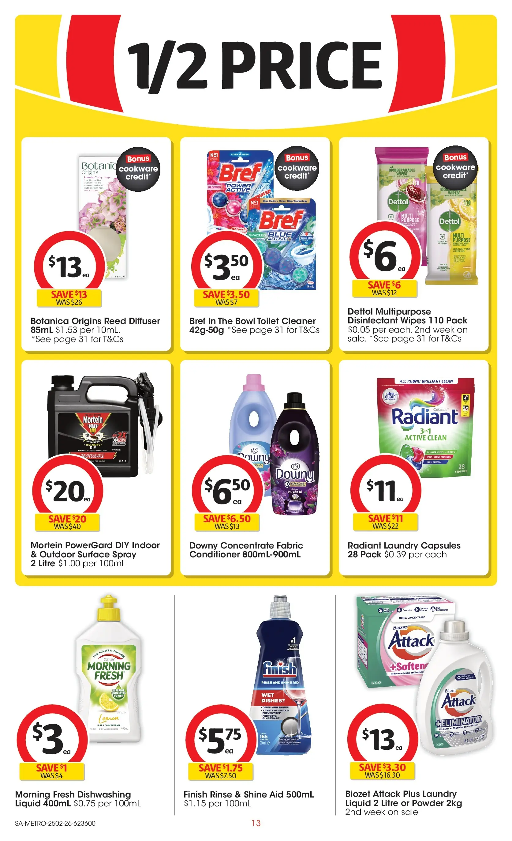 ﻿Coles catalogue valid from 25/02/2026 > Online Australia | Page: 13 | Products: Toilet, Powder, Cookware, Laundry