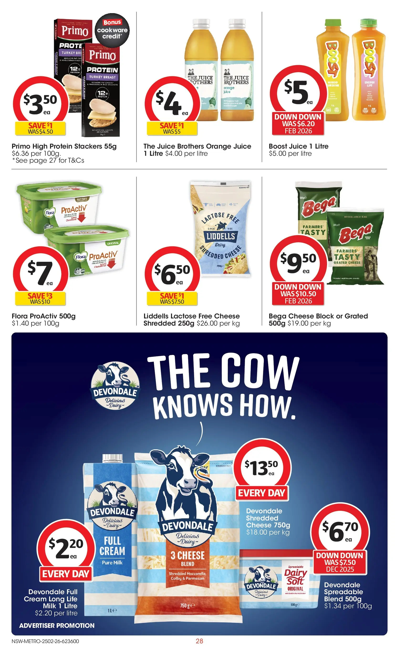 ﻿Coles catalogue valid from 25/02/2026 > Online Australia | Page: 28 | Products: Dairy, Juice, Rice, Cream