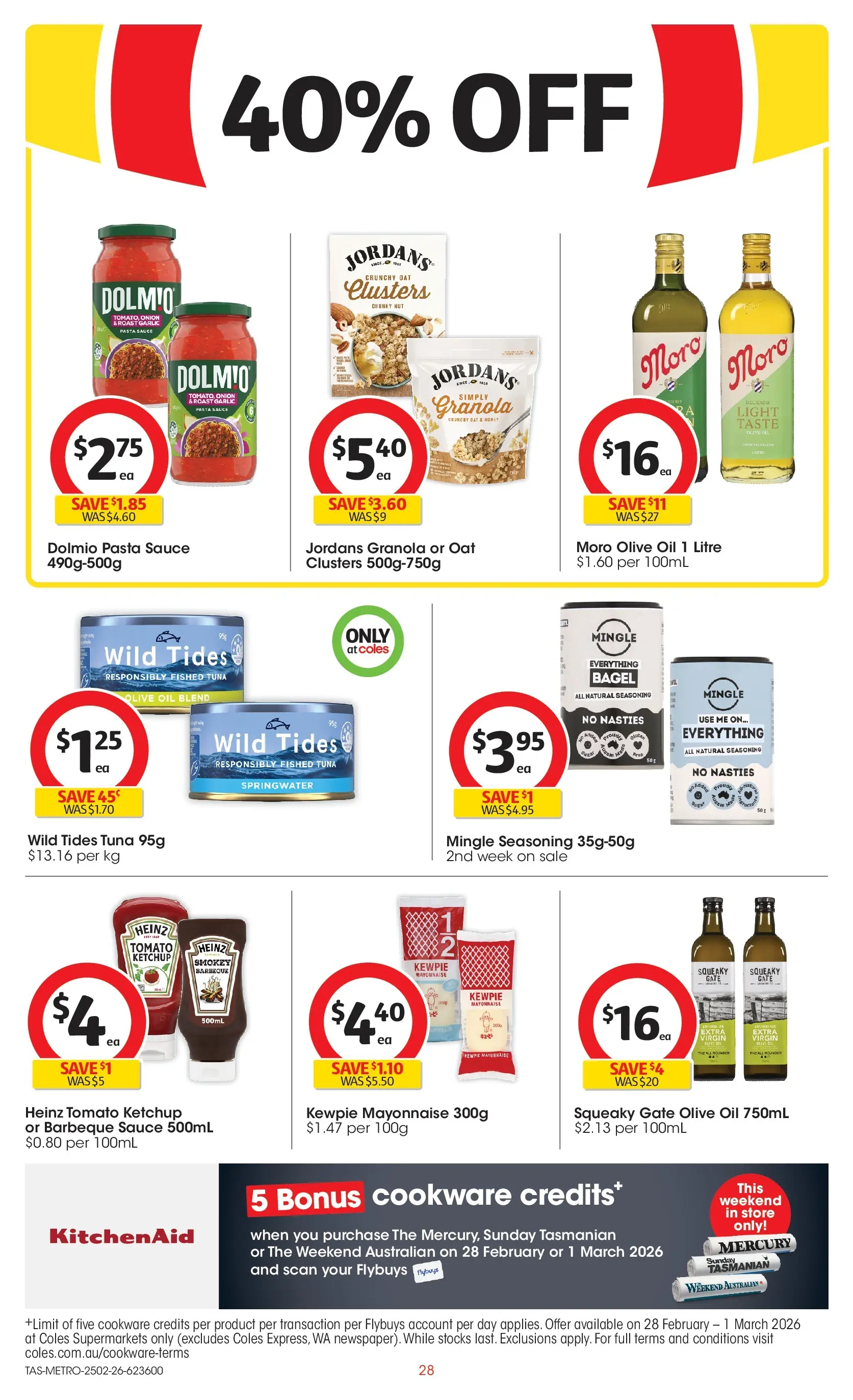 ﻿Coles catalogue valid from 24/02/2026 > Online Australia | Page: 28 | Products: Light, Oil, Granola, Olive oil
