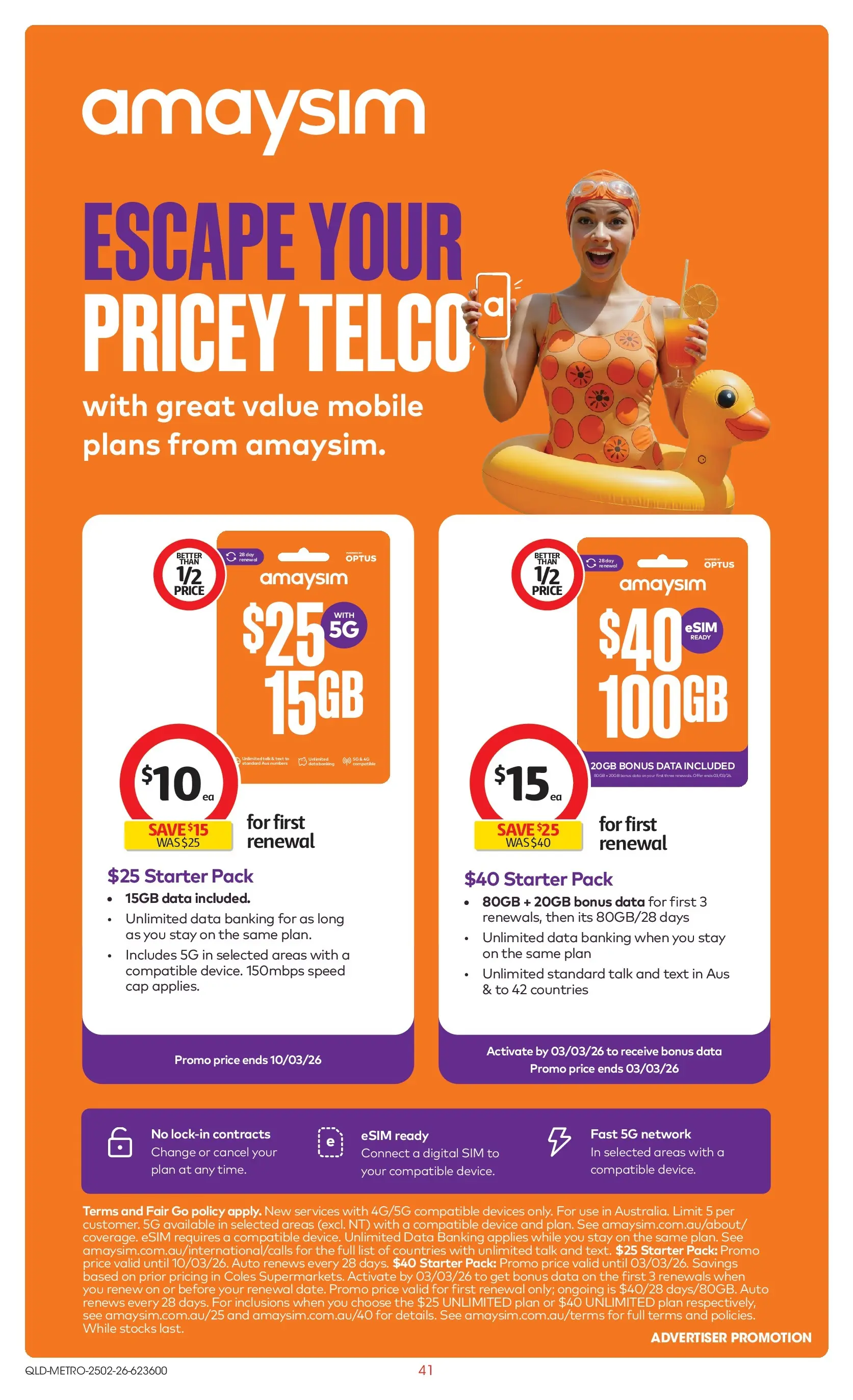 ﻿Coles catalogue valid from 25/02/2026 > Online Australia | Page: 41 | Products: Cap, Digital, Device, Mobile