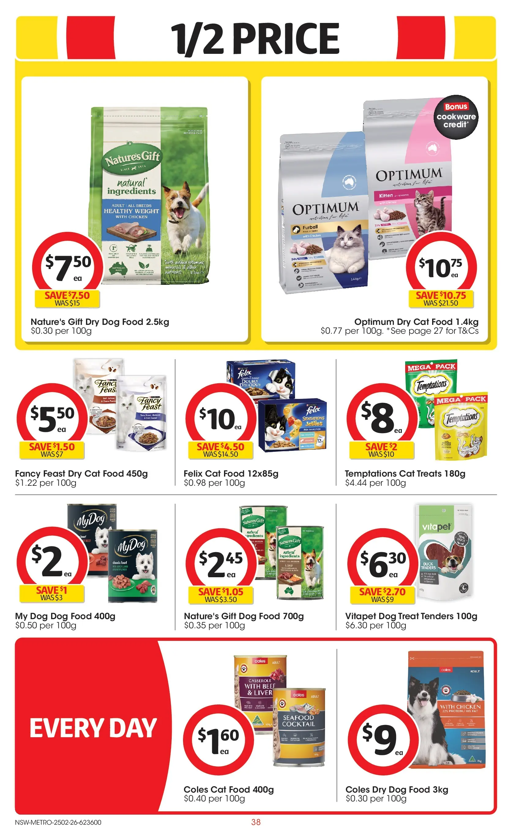 ﻿Coles catalogue valid from 25/02/2026 > Online Australia | Page: 38 | Products: Chicken, Cookware, Dog food, Weight