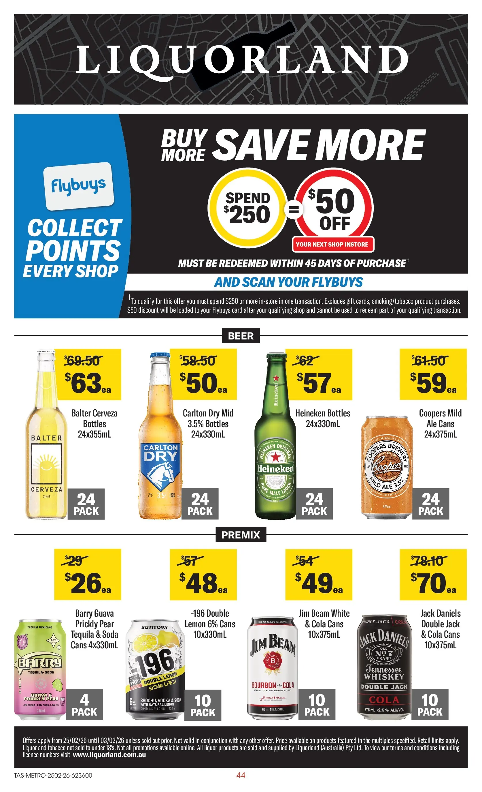 ﻿Coles catalogue valid from 24/02/2026 > Online Australia | Page: 44 | Products: Beer, Vodka, Lemon, Pear