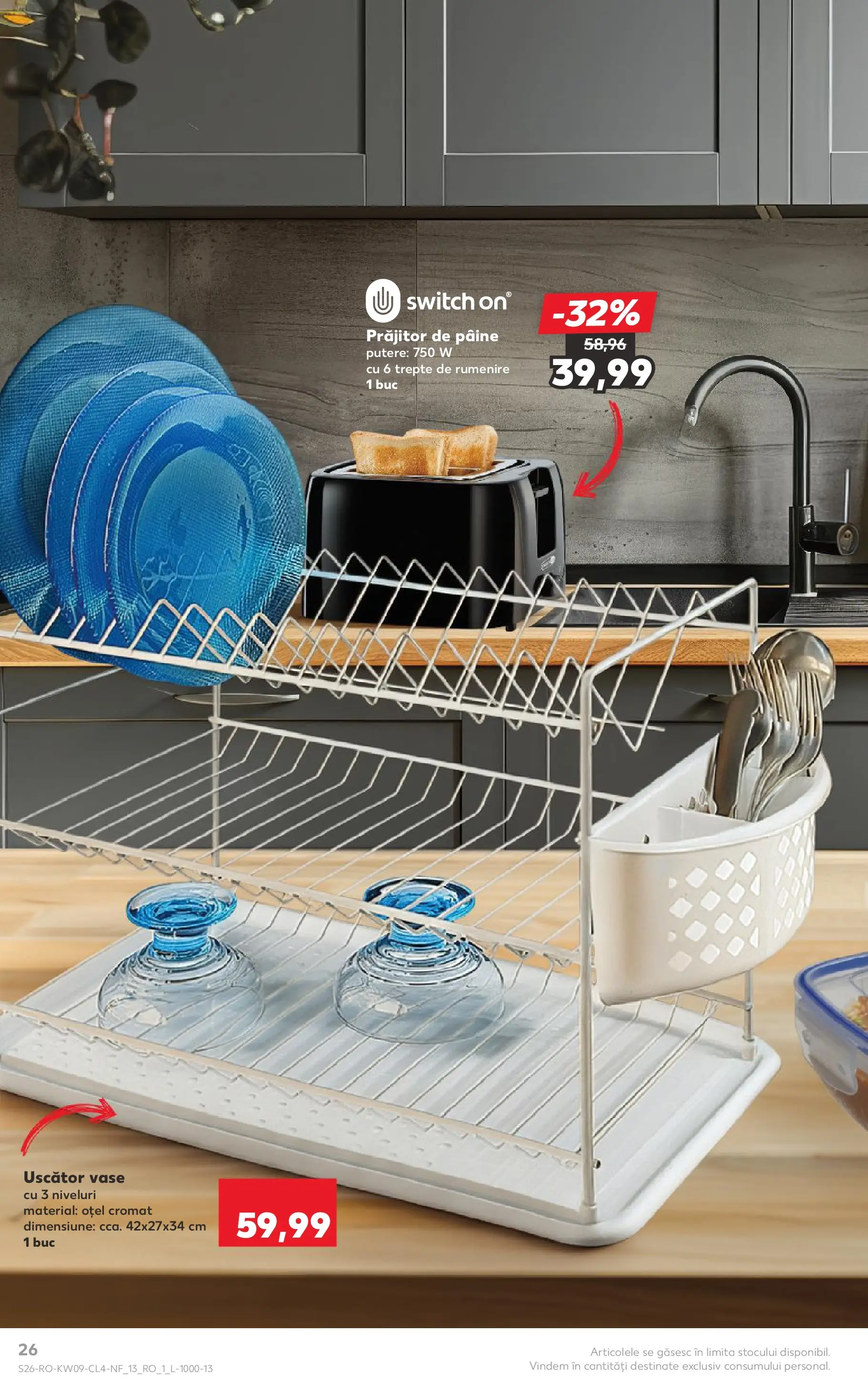 Catalog Kaufland - Comarnic 24.02.2026 - Revista si Oferta | Pagină: 26 | Produse: Uscător, Toaster, Pâine
