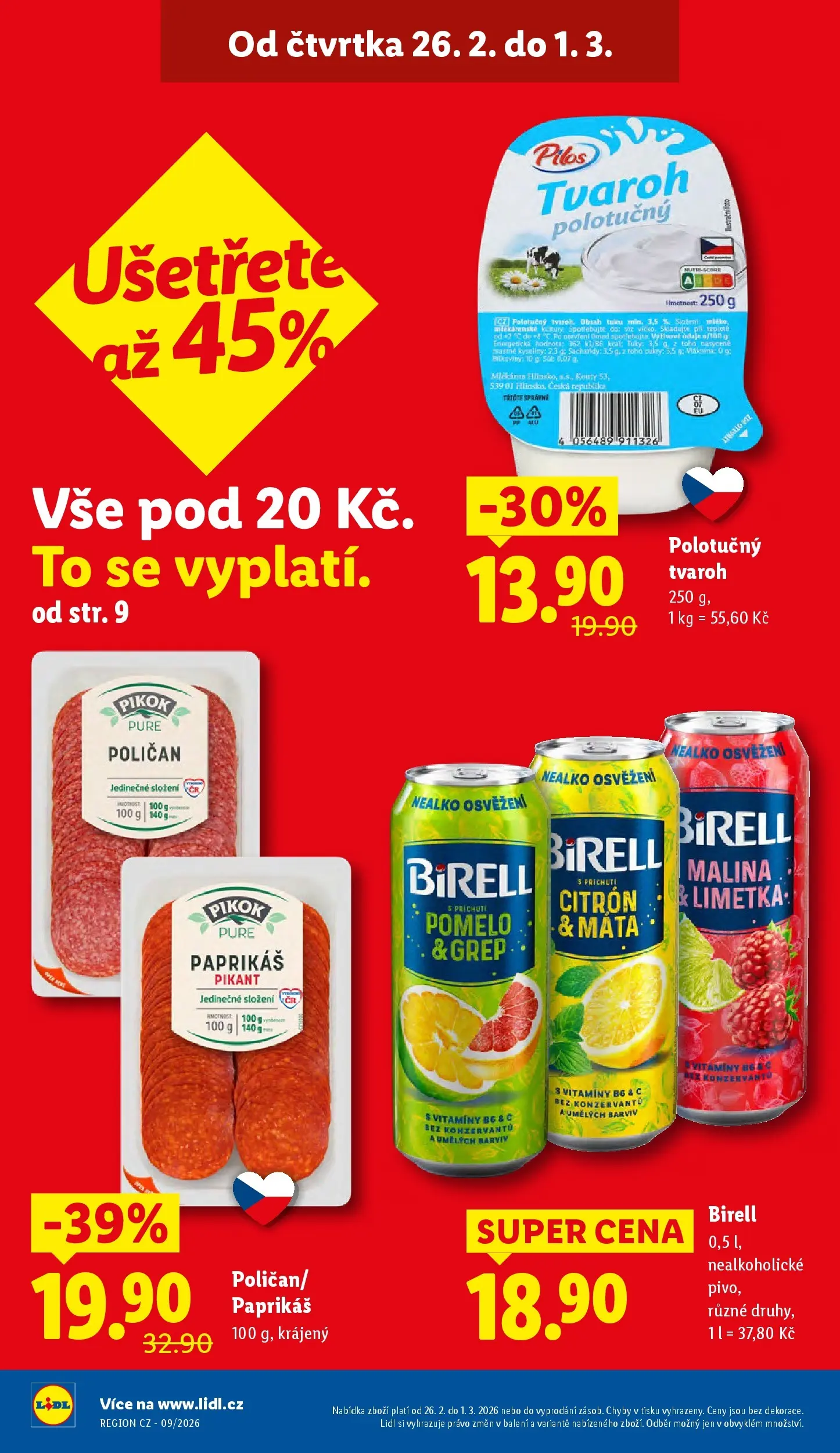 Lidl leták od 25.02.2026 - Nový akční leták | Strana: 2 | Produkty: Tvaroh, Vitamíny, Citron, Cd