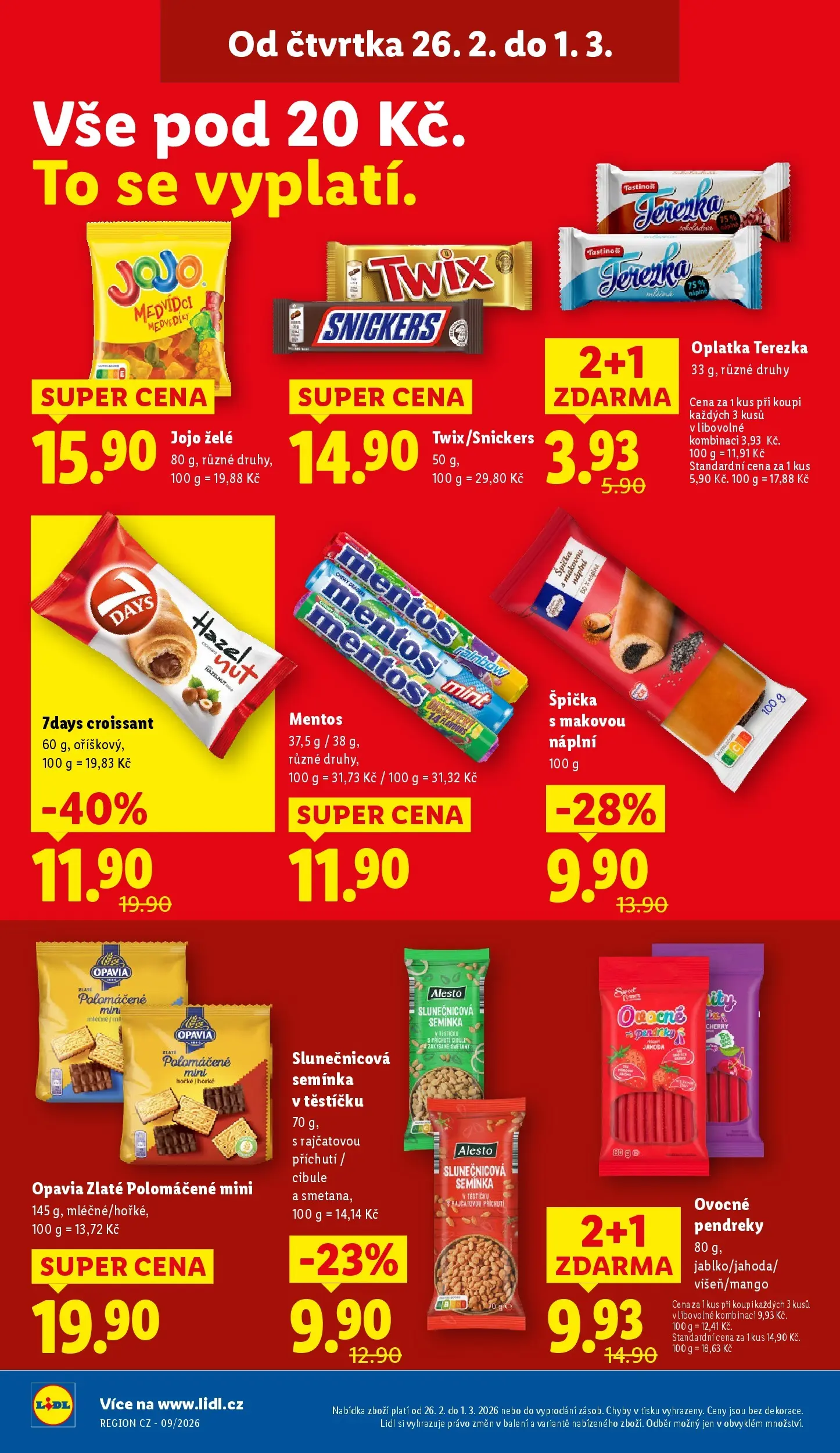 Lidl leták od 25.02.2026 - Nový akční leták | Strana: 18 | Produkty: Twix, Croissant, Semínka, Cibule