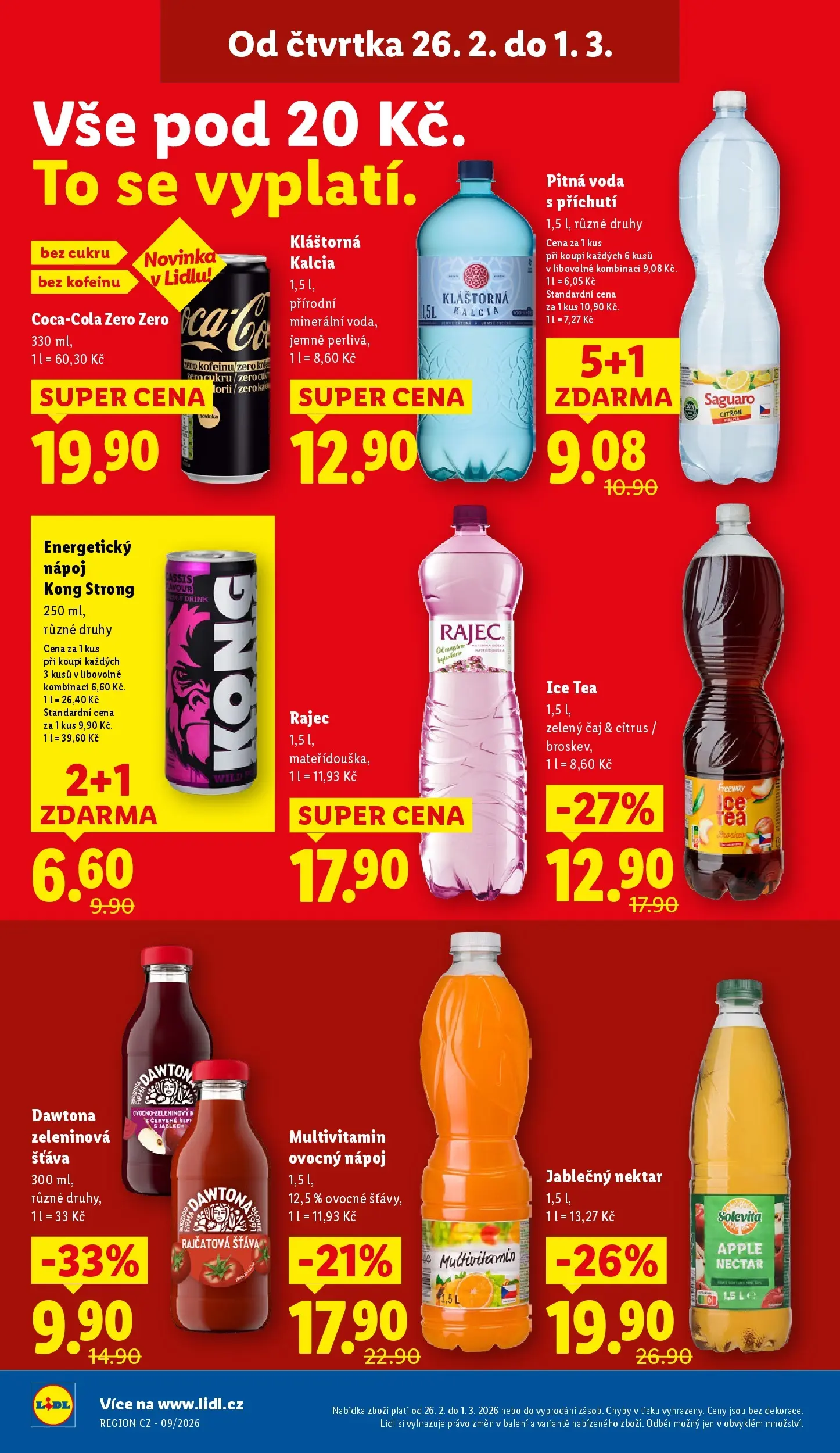 Lidl leták od 25.02.2026 - Nový akční leták | Strana: 20 | Produkty: Voda, Zelený čaj, Citron, Solevita