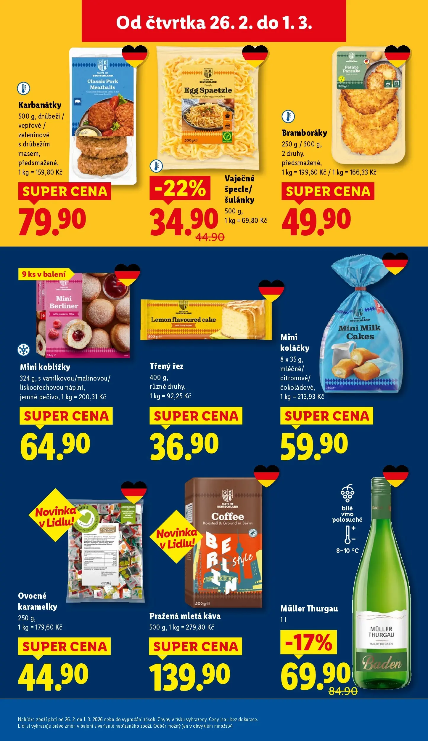 Lidl leták od 25.02.2026 - Nový akční leták | Strana: 23 | Produkty: Káva, Pečivo, Karamelky, Mletá káva