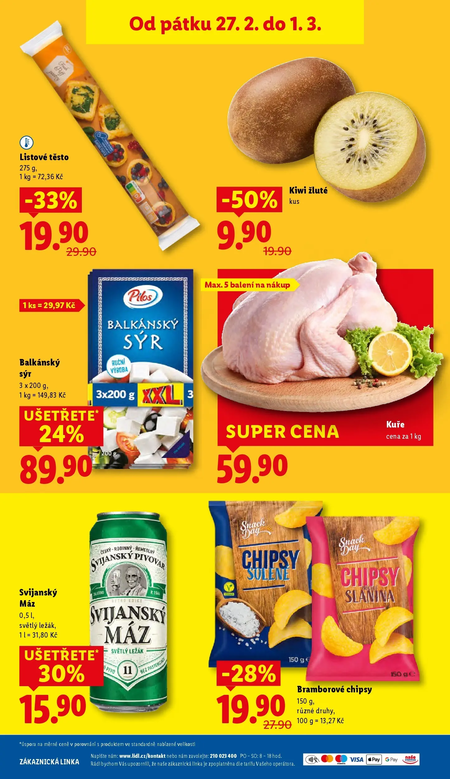 Lidl leták od 25.02.2026 - Nový akční leták | Strana: 43 | Produkty: Pivo, Svijanský Máz, Slanina, Těsto