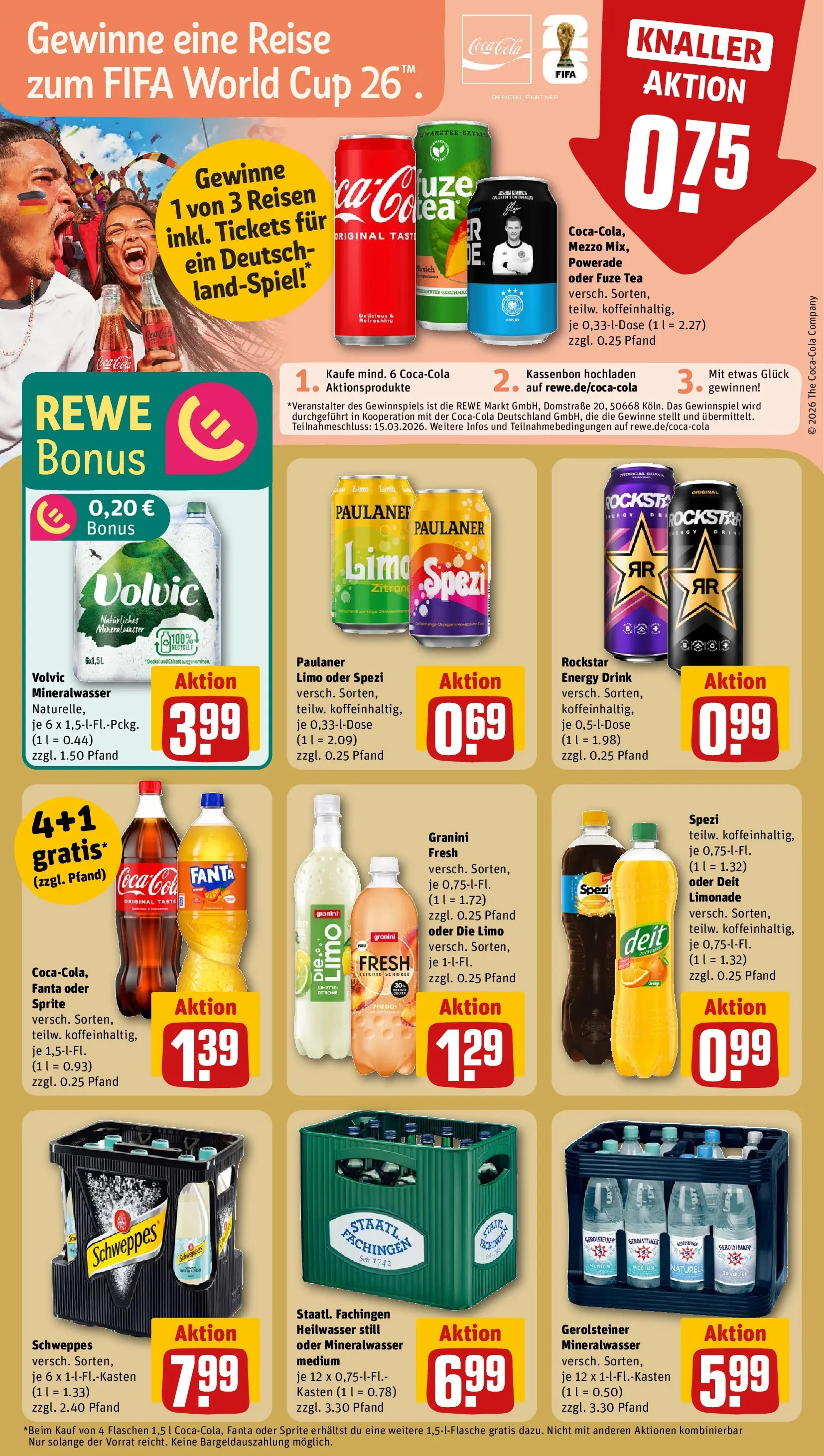 REWE Prospekt ab 22.02.2026 zum Blättern » Angebote | Seite: 20 | Produkte: Fanta, Mineralwasser, Granini, Limette