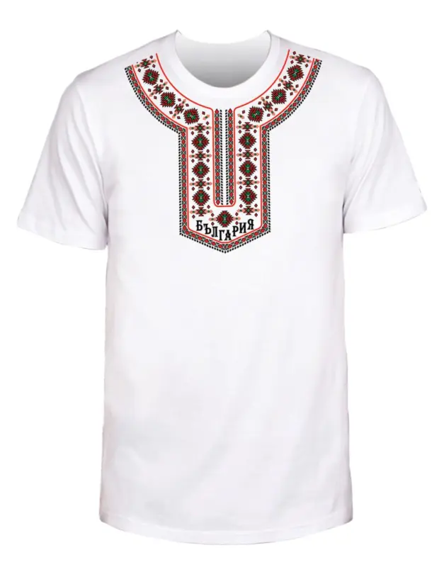 Мъжка тениска традиционна шевица "Канатица"