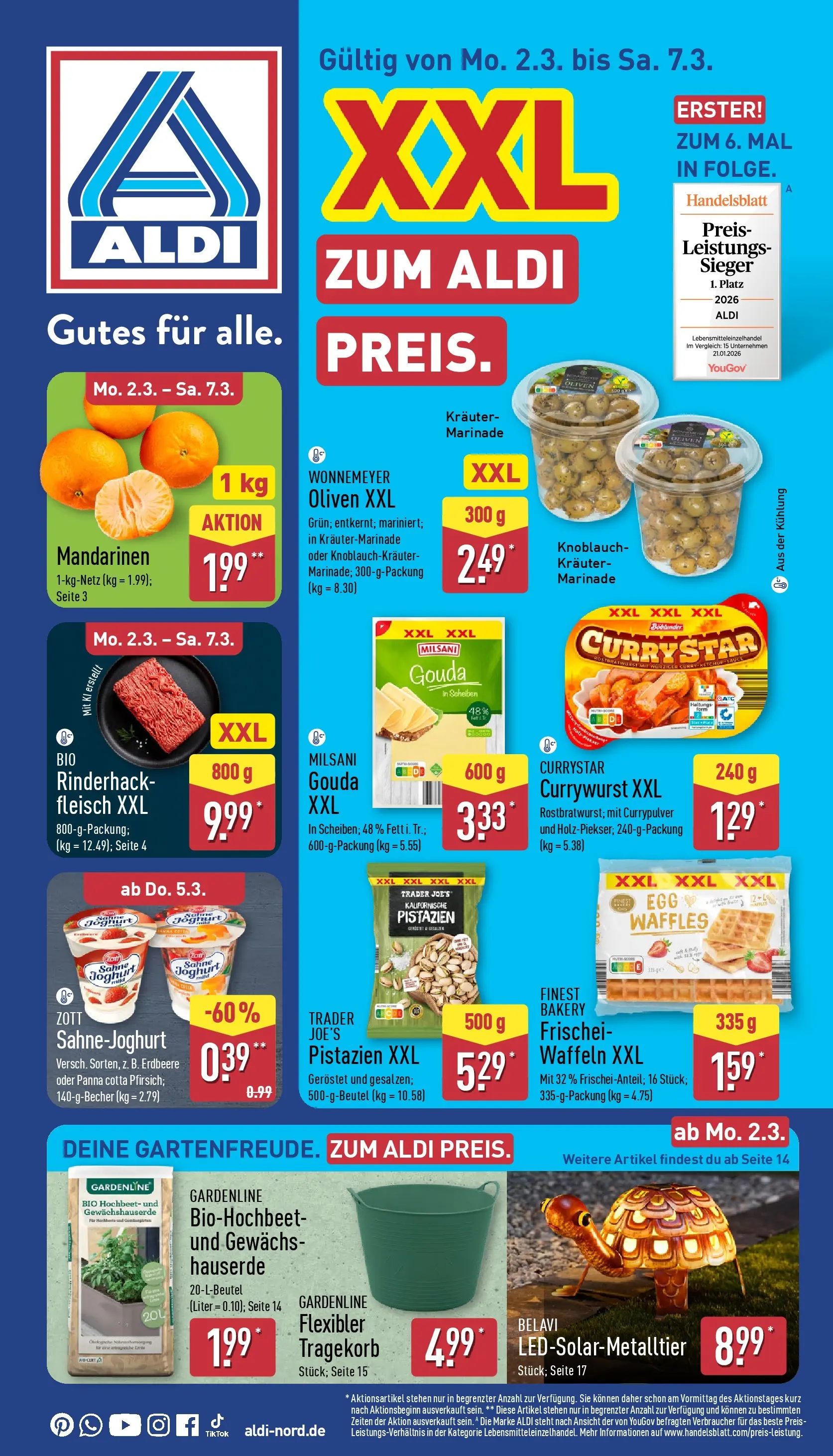 Aldi Wochenangebote (ab 02.03.2026) » Angebote Online | Seite: 1 | Produkte: Belavi, Joghurt, Mandarinen, Knoblauch