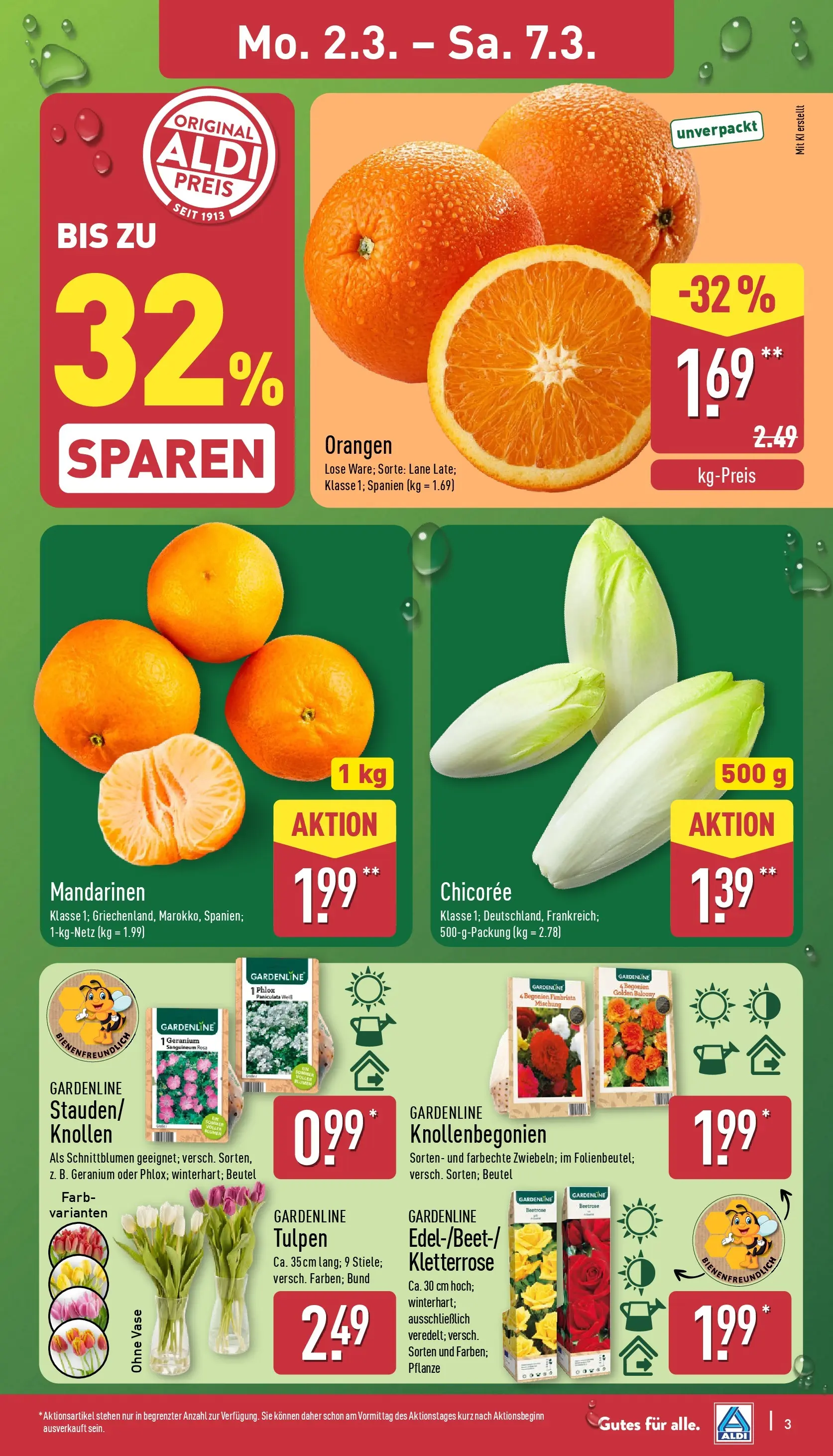 Aldi Wochenangebote (ab 02.03.2026) » Angebote Online | Seite: 3 | Produkte: Vase, Mandarinen, Orangen