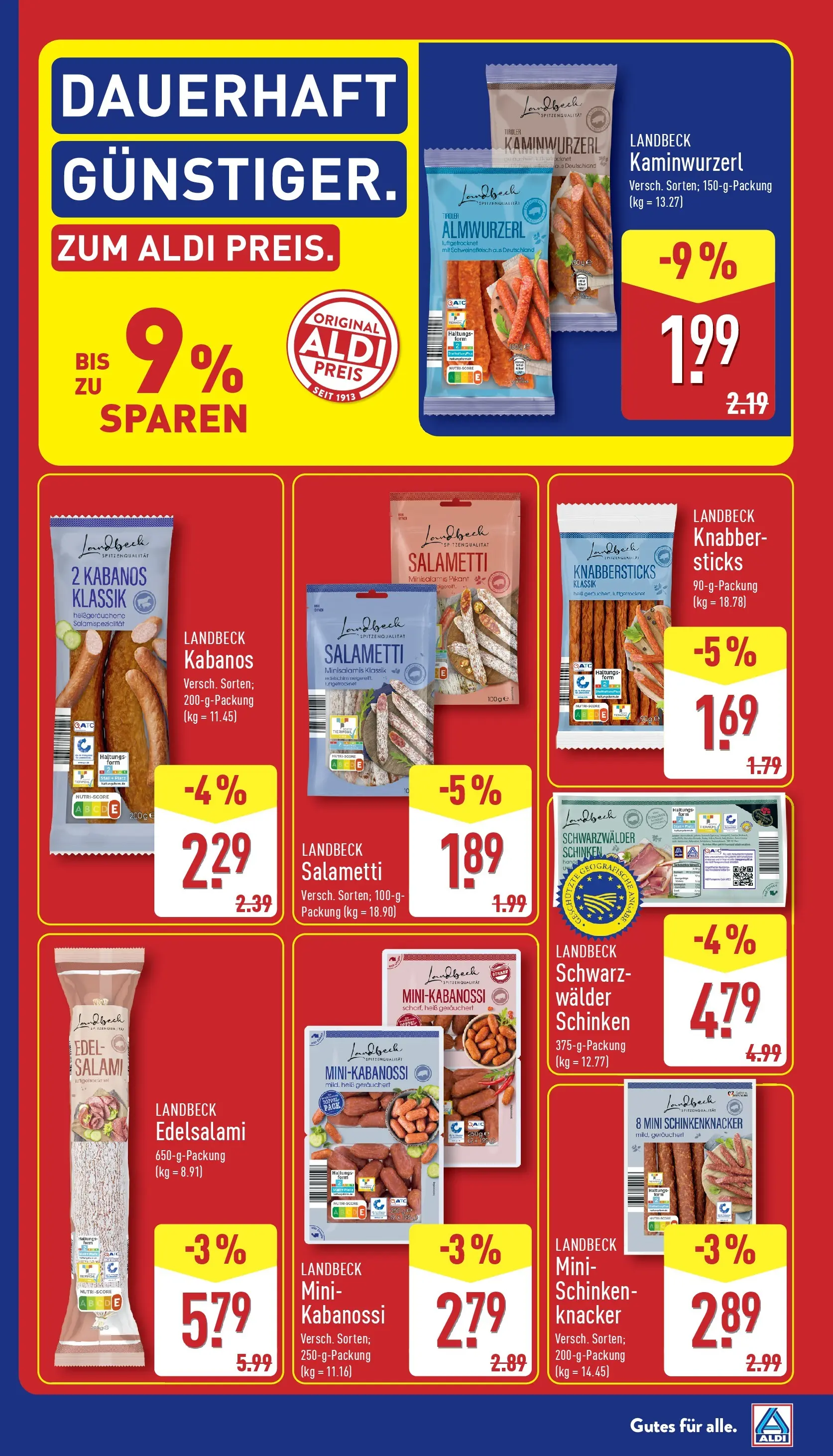 Aldi Wochenangebote (ab 02.03.2026) » Angebote Online | Seite: 9 | Produkte: Salami, Schinken, Schweinefleisch