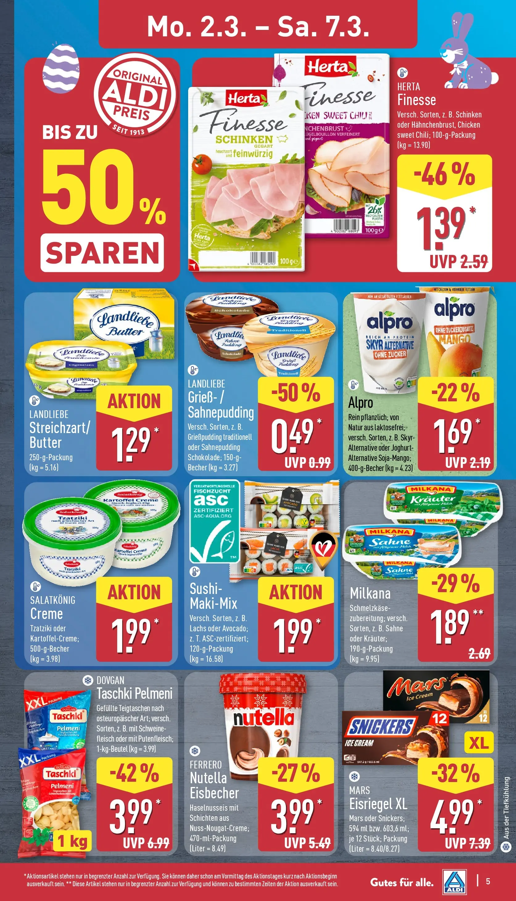 Aldi Wochenangebote (ab 02.03.2026) » Angebote Online | Seite: 10 | Produkte: Milkana, Skyr, Lachs, Zucker