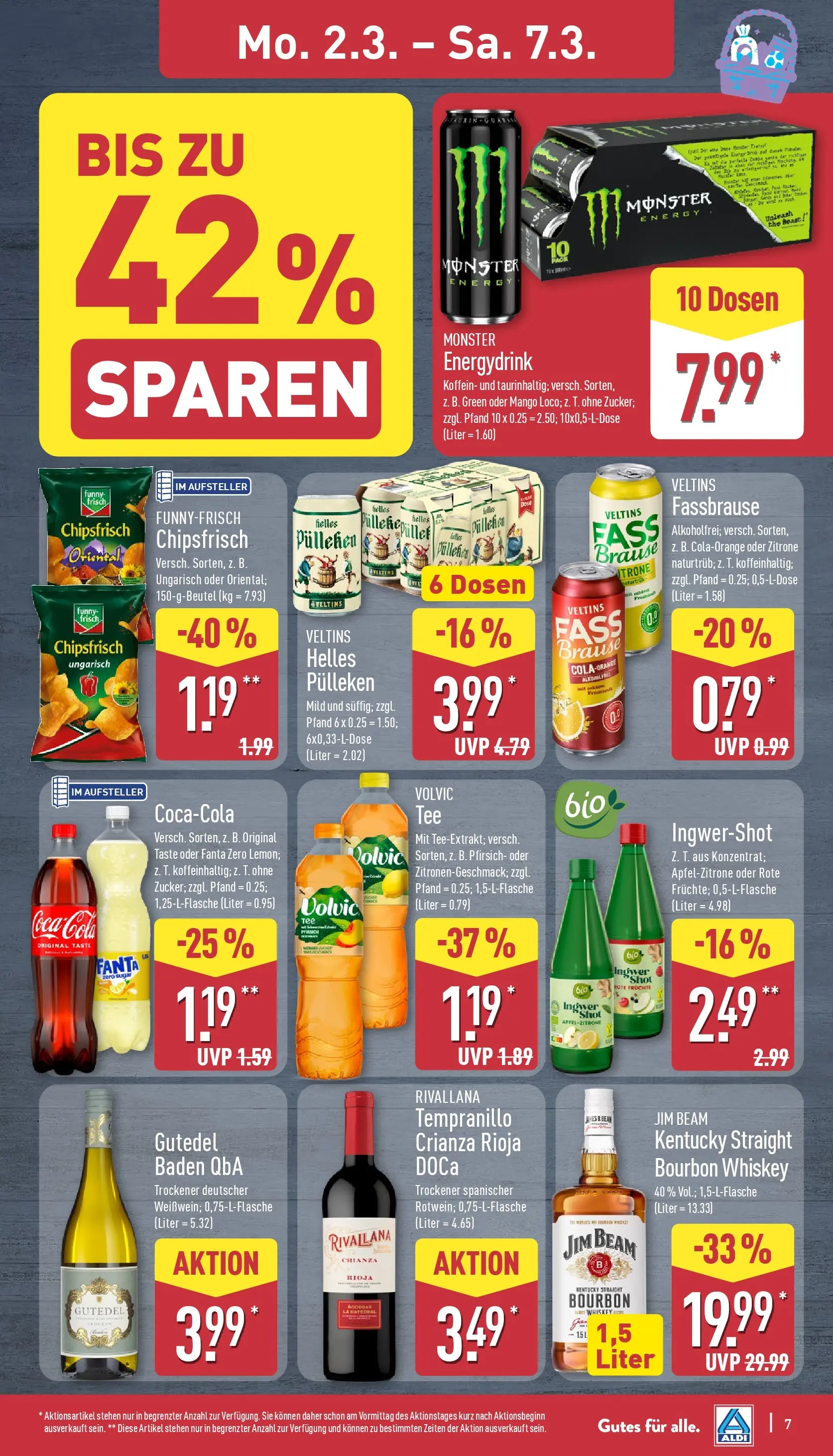 Aldi Wochenangebote (ab 02.03.2026) » Angebote Online | Seite: 12 | Produkte: Fanta, Energy, Mango, Bourbon