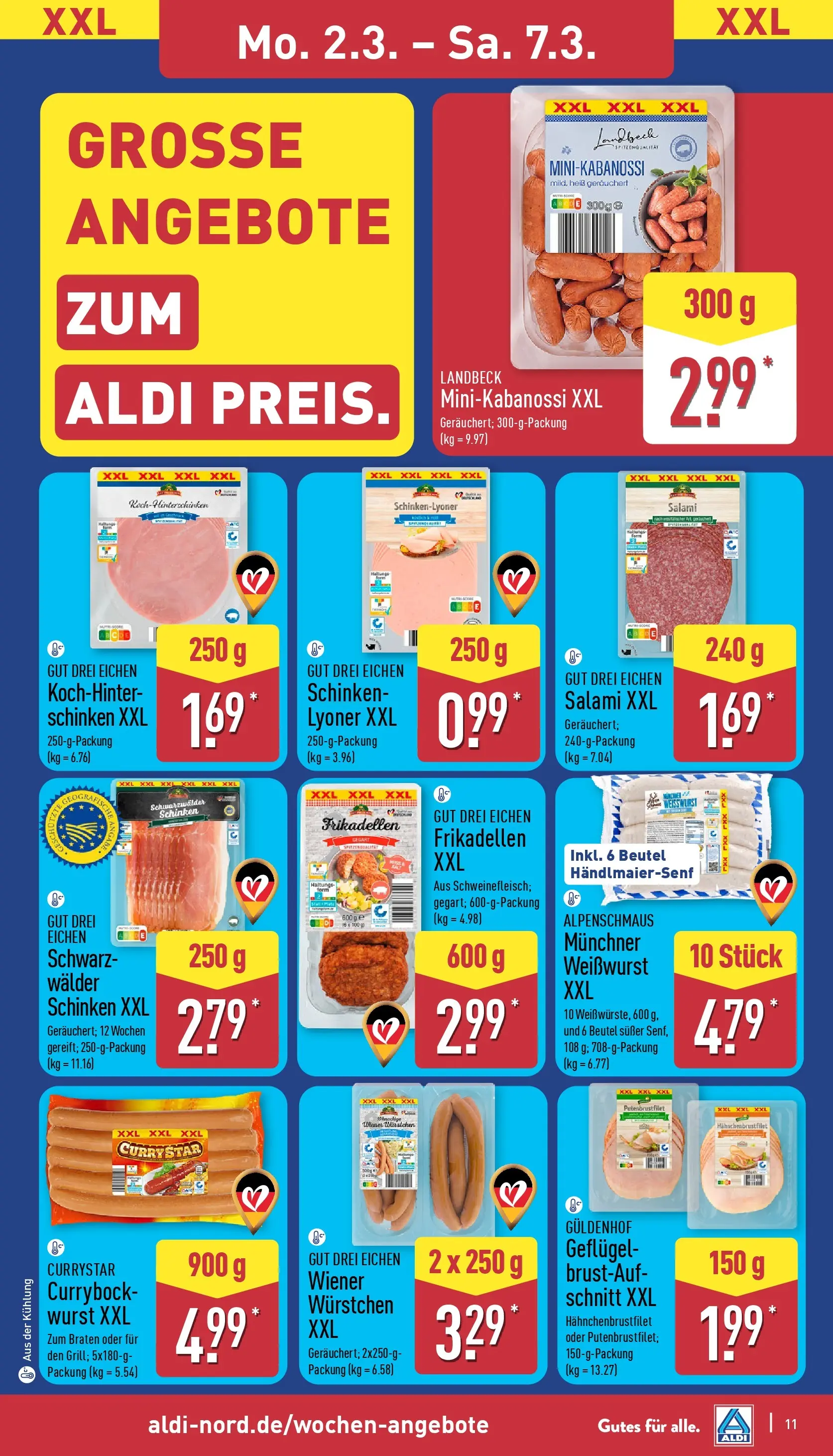 Aldi Wochenangebote (ab 02.03.2026) » Angebote Online | Seite: 16 | Produkte: Weißwurst, Wurst, Salami, Schinken