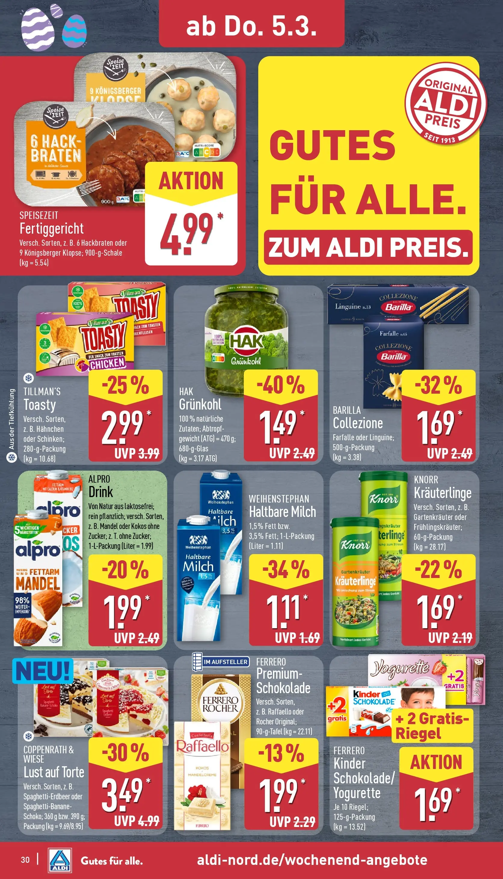 Aldi Wochenangebote (ab 02.03.2026) » Angebote Online | Seite: 35 | Produkte: Sprite, Yogurette, Haltbare milch, Alpro