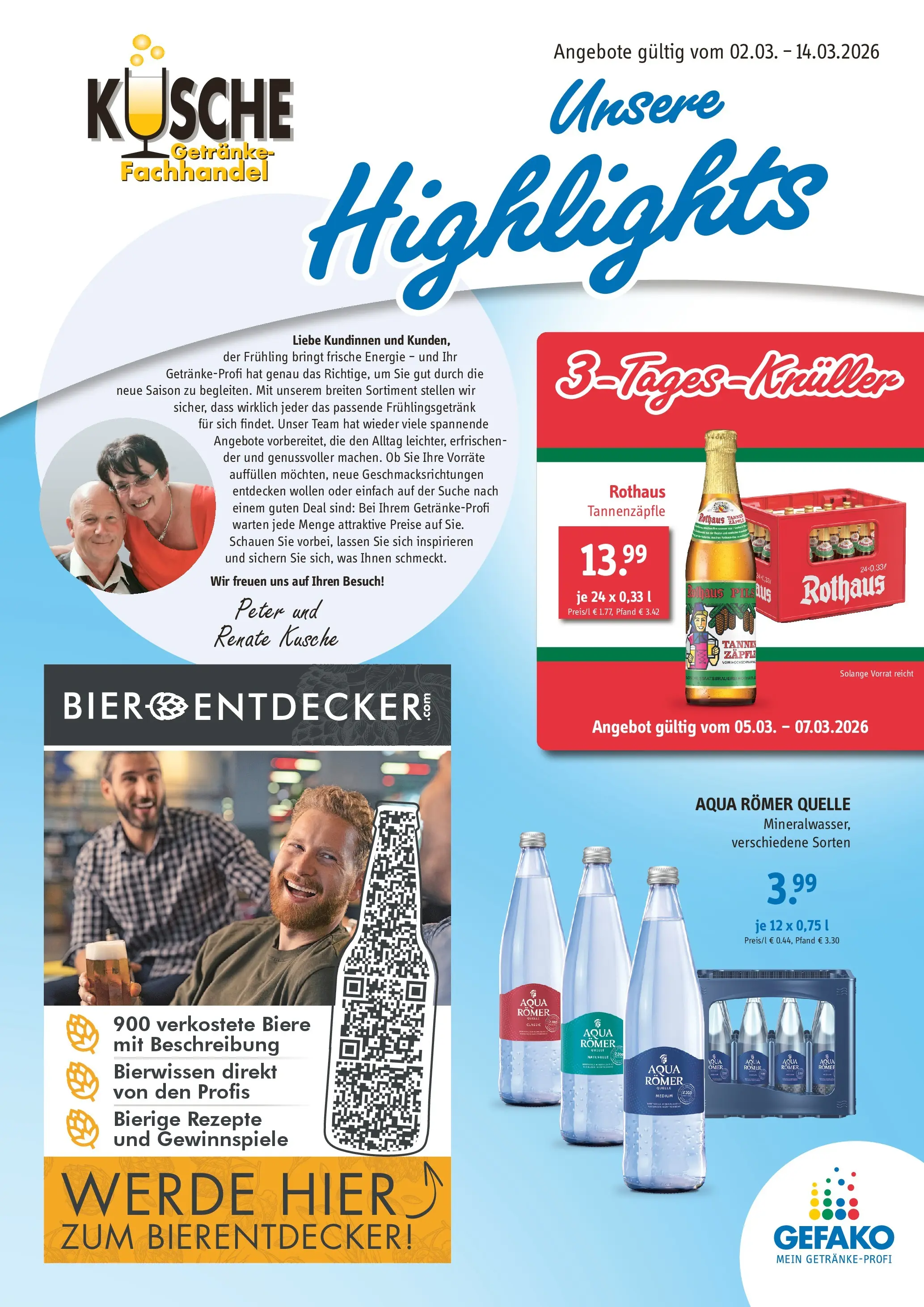 Angebote - Getränke Kusche: Angebote (ab 01.03.2026) zum Blättern | Seite: 1