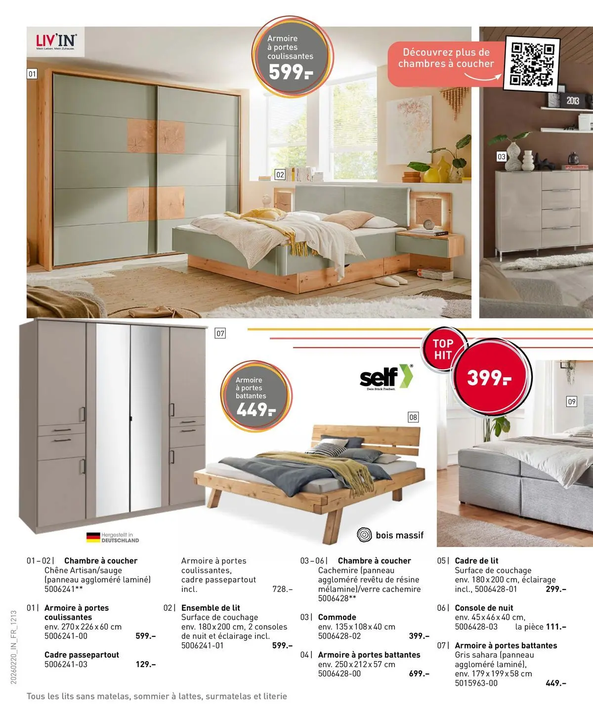 Möbel Martin - Amenagér, c'est facile! à partir du 27/02/2026 - promo en ligne | Page: 12 | Produits: Surmatelas, Sommier, Portes, Cadre