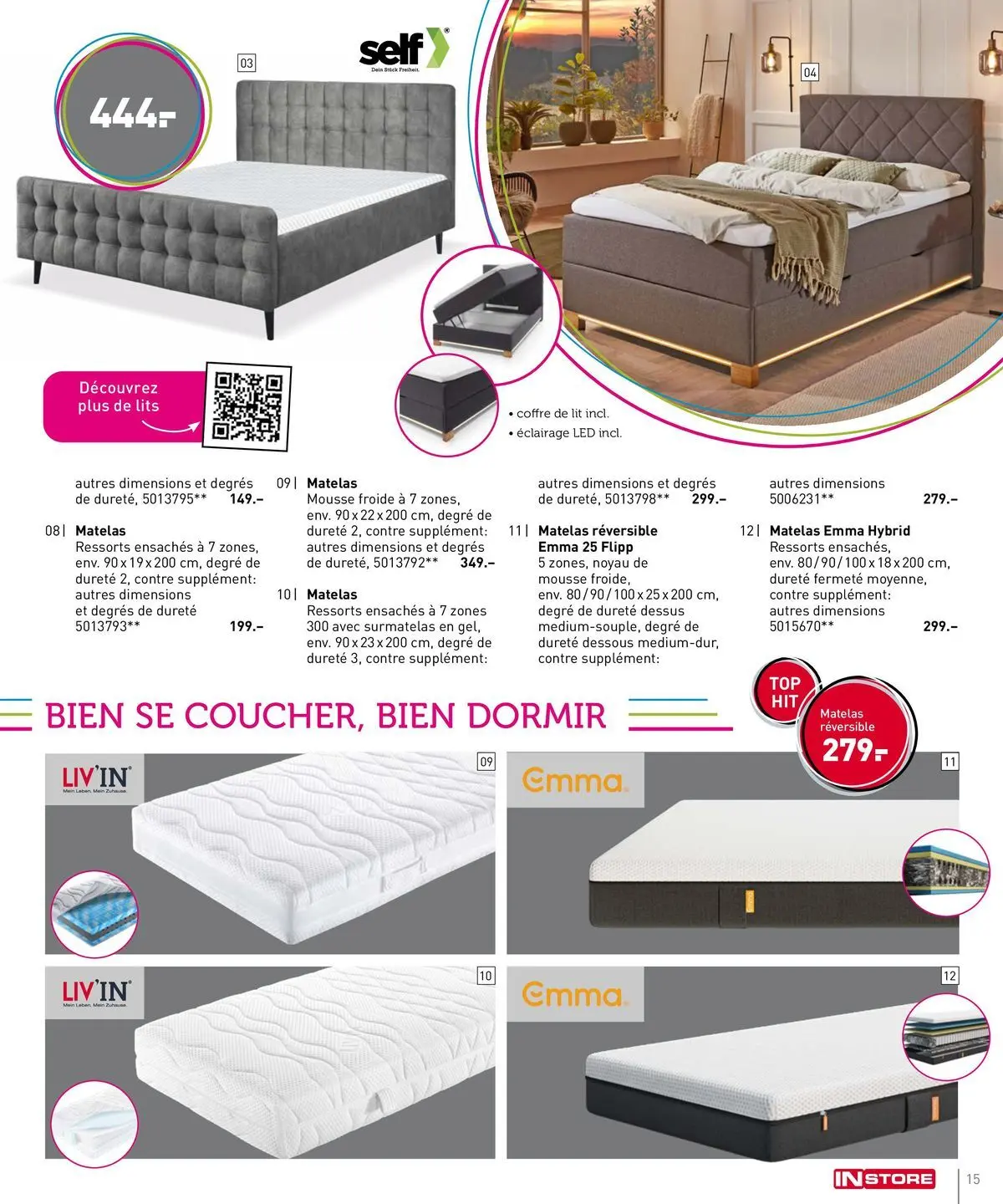 Möbel Martin - Amenagér, c'est facile! à partir du 27/02/2026 - promo en ligne | Page: 15 | Produits: Surmatelas, Mousse, Lit, Matelas