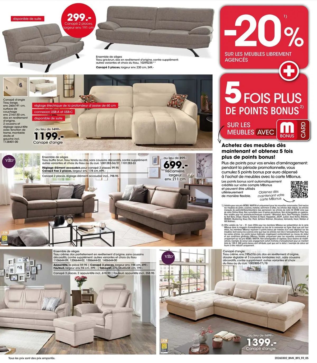 Möbel Martin - Möbel Martin: Offres hebdomadaires à partir du 01/03/2026 - promo en ligne | Page: 5 | Produits: Store, Canapé