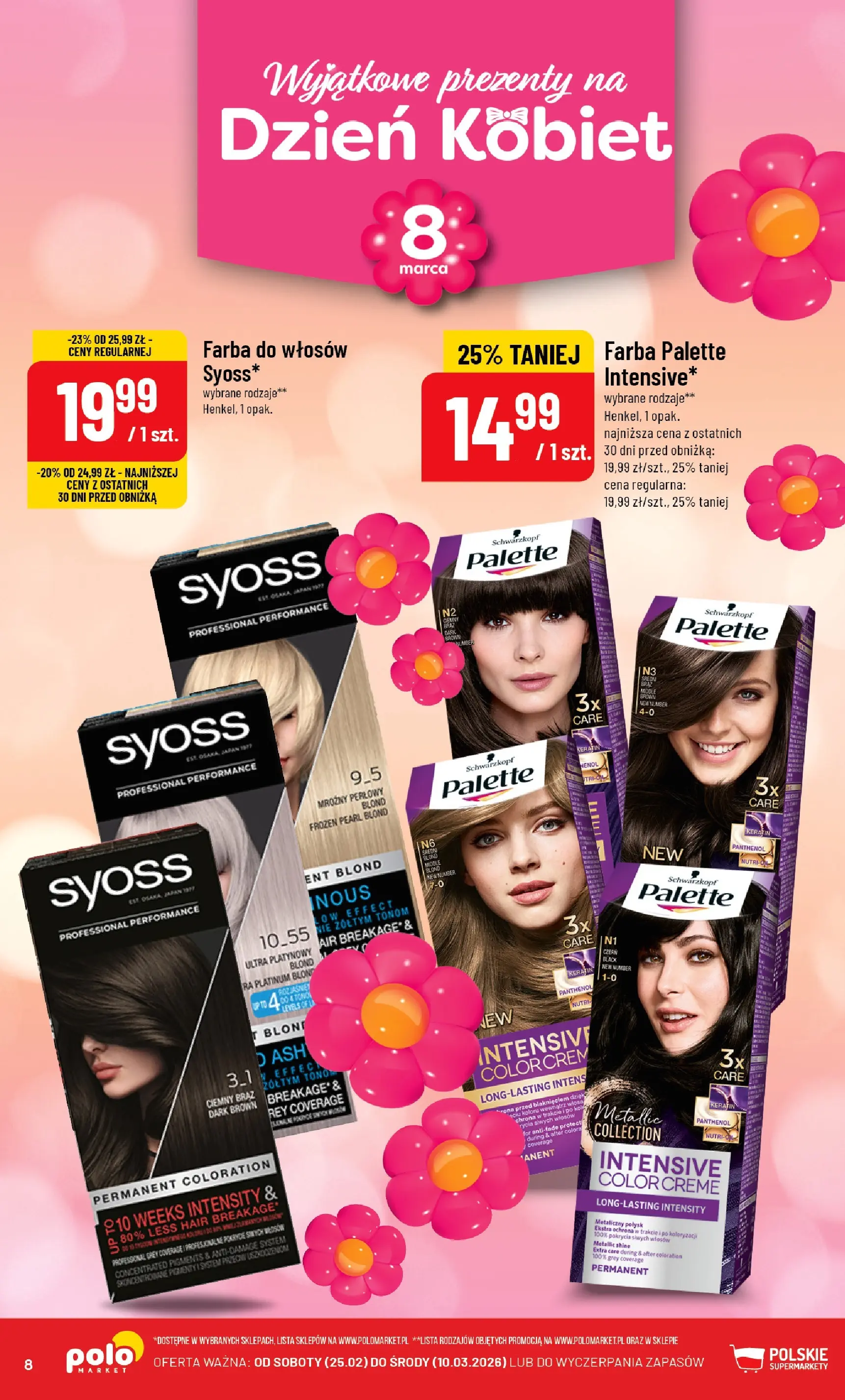 Nowa POLOmarket gazetka od jutra 25.02.2026 (PDF) | Strona: 8 | Produkty: Farba do włosów