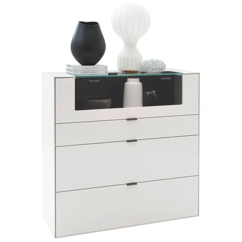 Highboard Wei&szlig; 121,9/121,5/45,2 cm