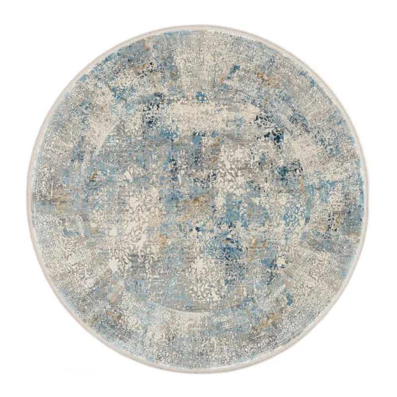 Webteppich 240 cm Avignon Blau, Grau