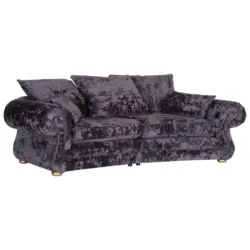 Megasofa in Mikrofaser Dunkelgrau