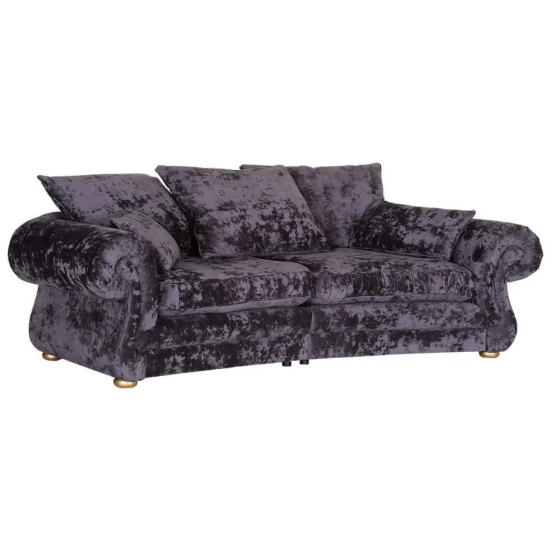 Megasofa in Mikrofaser Dunkelgrau