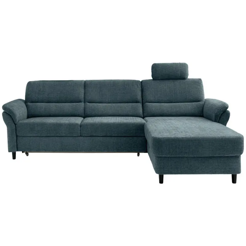 Ecksofa in Mikrofaser Blau