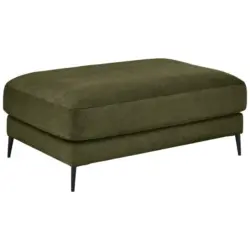 Hocker in Textil Dunkelgr&uuml;n