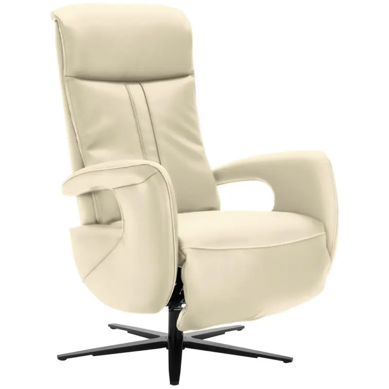 Relaxsessel in Leder Ecru