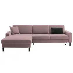 Ecksofa in Cord Altrosa