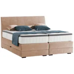 Boxspringbett 200/200 cm in Hellbraun