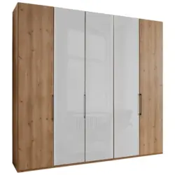 Faltt&uuml;renschrank in Wei&szlig;, Eiche Bianco