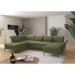 Wohnlandschaft in Flachgewebe Hellgr&uuml;n