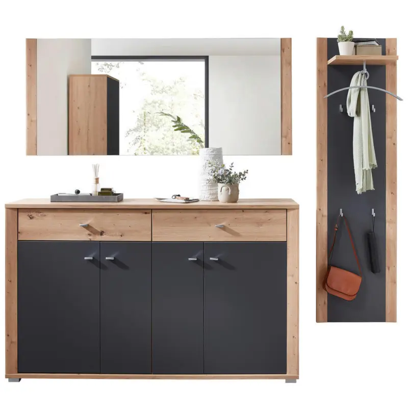 Garderobe 3-teilig in 222/199/38 cm