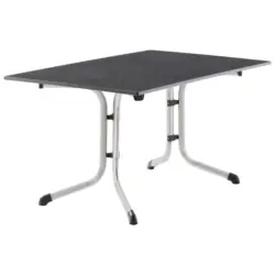 Gartentisch Holzwerkstoff Anthrazit, Graphitfarben rechteckig