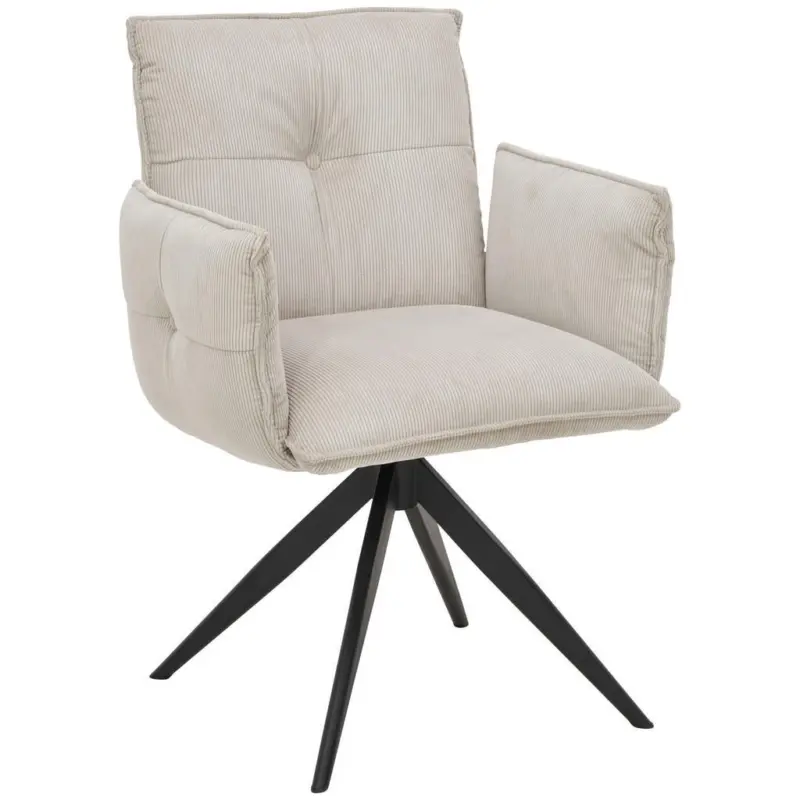 Armlehnstuhl Stoffauswahl, Sitzfl&auml;che 360&deg; drehbar, automatische R&uuml;ckholfunktion Cord