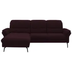 Ecksofa in Flachgewebe Mokka 181/260 cm