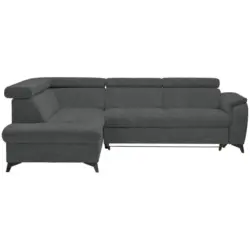 Ecksofa Prag in Mikrofaser Anthrazit 203/260 cm