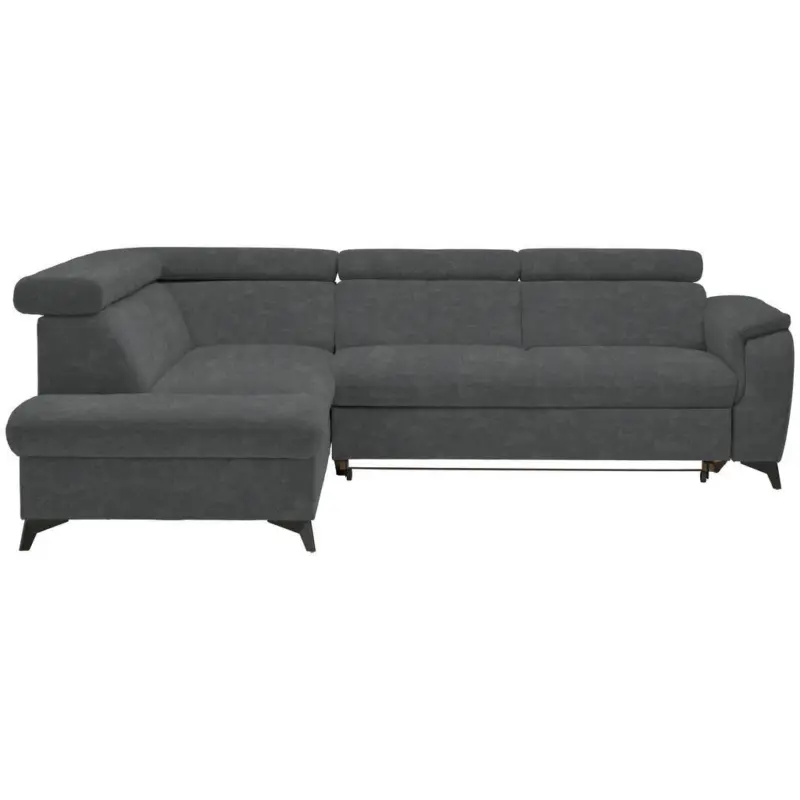 Ecksofa Prag in Mikrofaser Anthrazit 203/260 cm