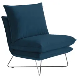 Sessel in Velours Blau