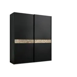 Schwebet&uuml;renschrank in Anthrazit, Schwarz, Eichefarben