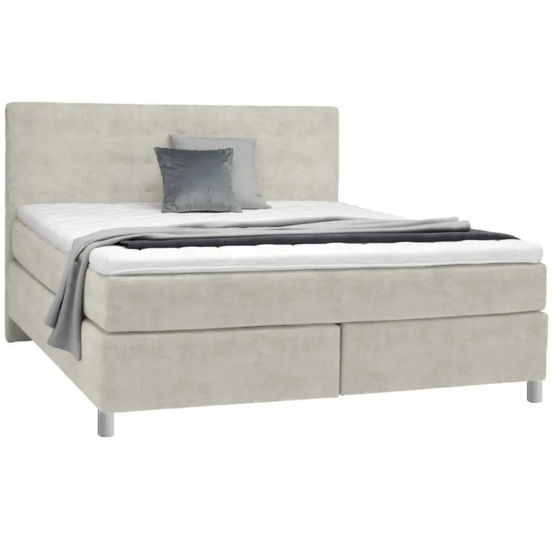 Boxspringbett 180/200 cm in Ecru