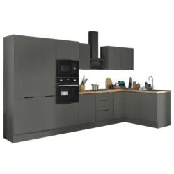 Eckk&uuml;che 360/165 cm in Graphitfarben