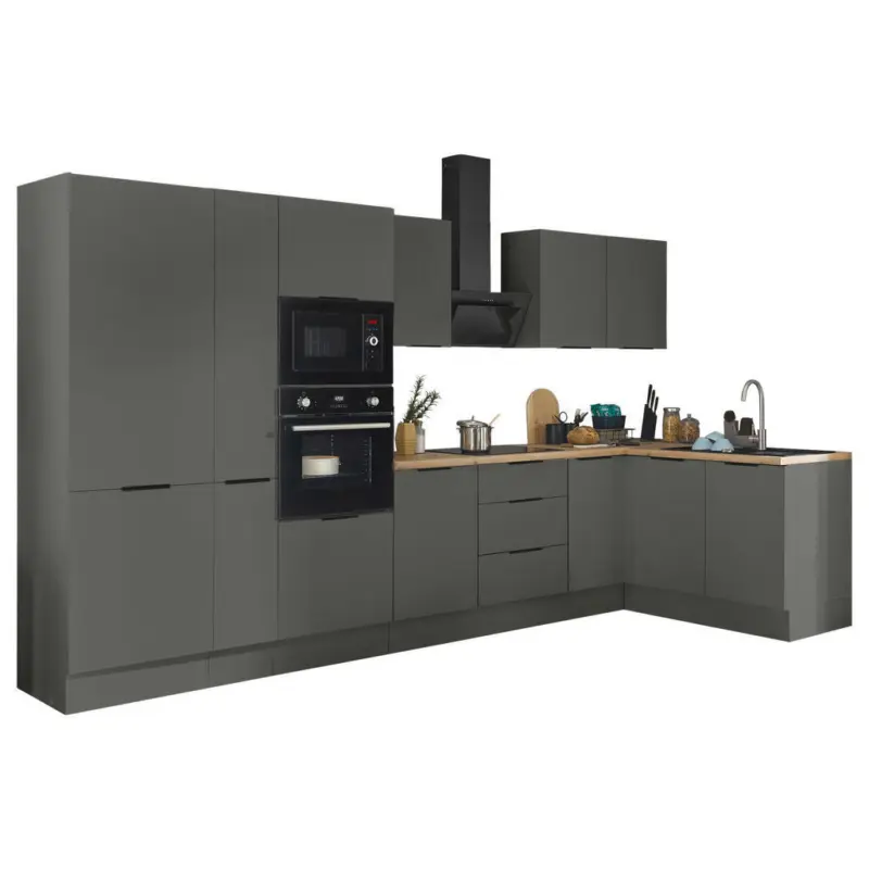 Eckk&uuml;che 360/165 cm in Graphitfarben