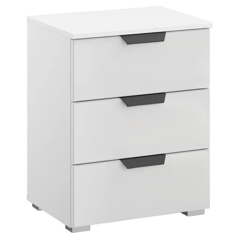 Nachtk&auml;stchen 47/62/42 cm in Wei&szlig;, Wei&szlig; Hochglanz