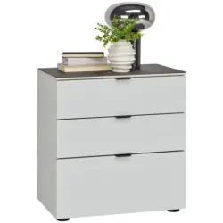 Nachtk&auml;stchen 58/62.5/40 cm in Schwarz, Hellgrau